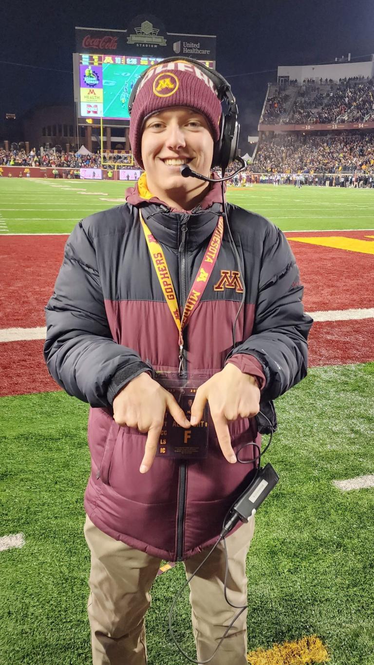 Tristen Ruesch at football game